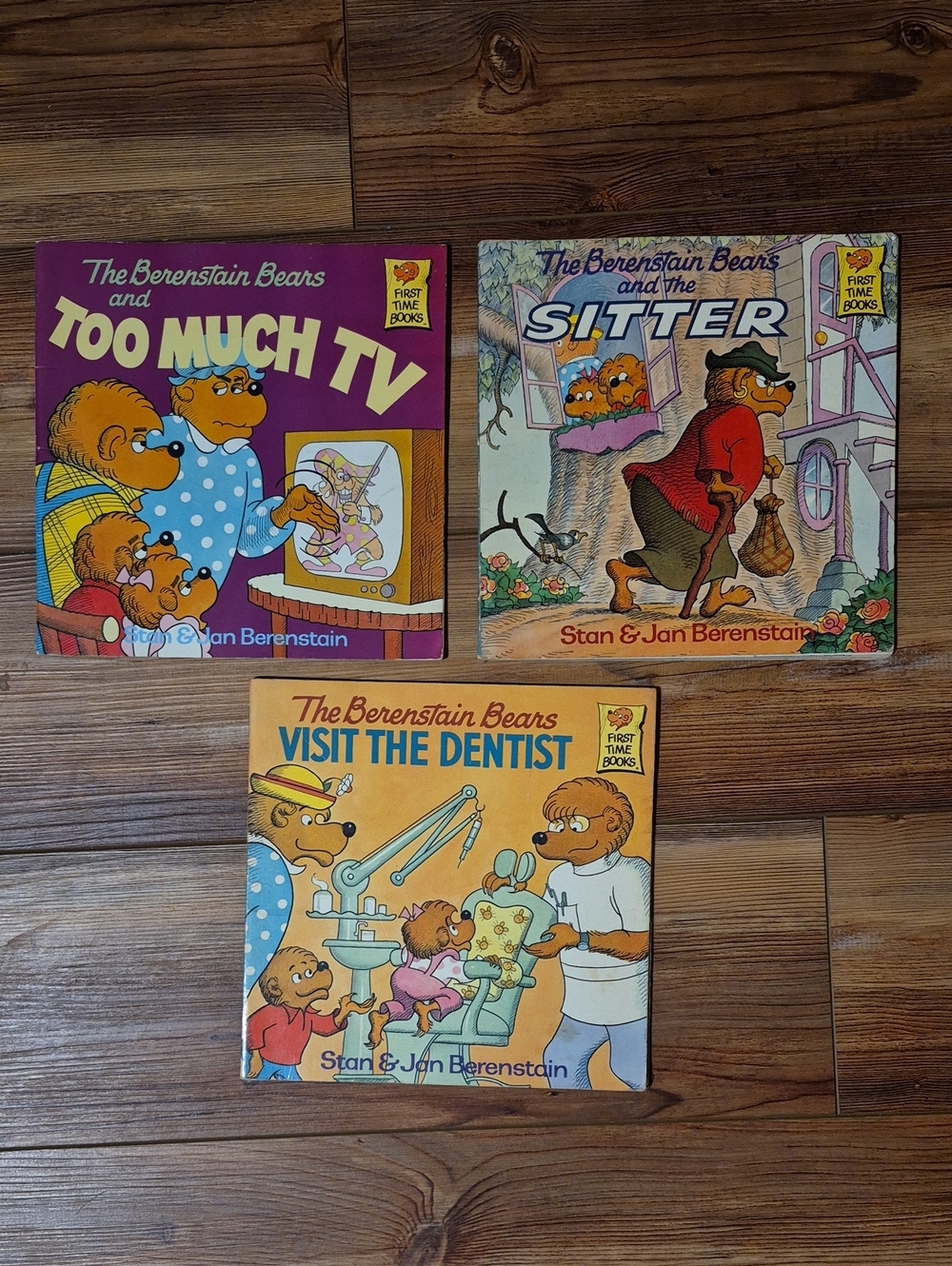 3 Vintage 80's The Berenstain Bears Books by Stan & Jan Berenstain